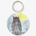 Evil Black Owl keychain
