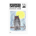 Evil Black Owl stamp