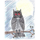 Evil Black Owl