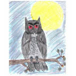 Evil Black Owl