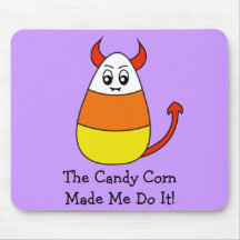 Evil Candy Corn Halloween Mousepad