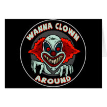 Evil Clown Biker T shirts Gifts cards