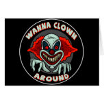 Evil Clown Biker T shirts Gifts Greeting Cards