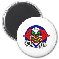 Evil Clown Face 2 Inch Round Magnet