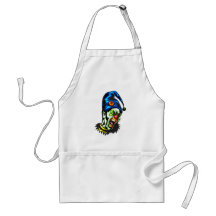 Evil Clown From Hell Aprons