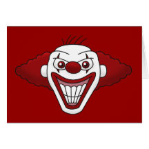 Evil Clown Greeting Card