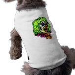 Evil Clown In Curled Wig Doggie Tee