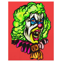 Evil Clown In Curled Wig Personalized Flyer