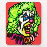 Evil Clown In Curled Wig Mousepads
