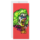 Evil Clown In Curled Wig Rack Cards