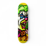 Evil Clown In Curled Wig skateboards