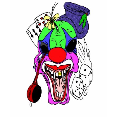 evil clown and graff tattoo! Size:215x500 - 13k: Jester Tattoo