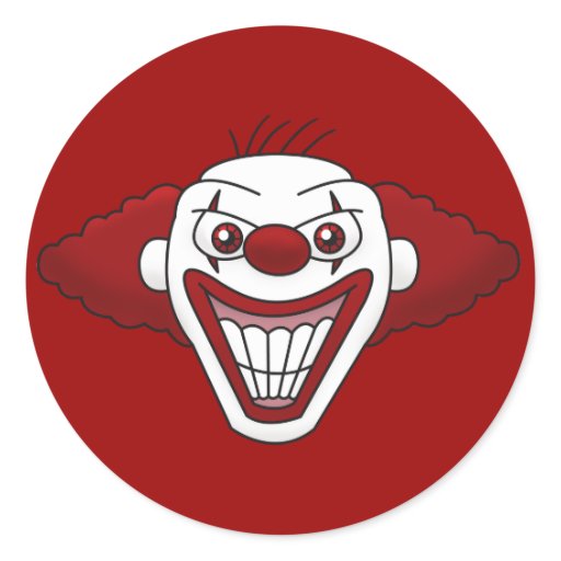 Evil Clown Stickers Zazzle