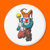 evil clown with skull magnets