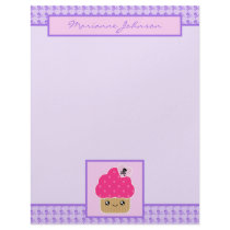 Evil Cute Cupcake Kawaii Stationery Large letterhead by megakawaii Evil Cute Cupcake Kawaii Stationery Large letterhead