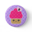 Evil Cute Cupcake Of Death Kawaii Button Badge button