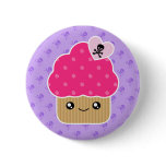Evil Cute Cupcake Of Death Kawaii Button Badge