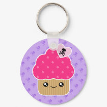 Evil Cute Cupcake Of Death Kawaii Keychain