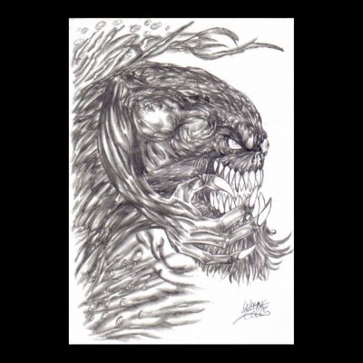 Evil Demon Creature Art Poster Print by waynetully