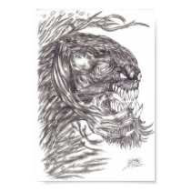 Evil Demon Creature Art Poster Print