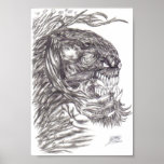 Evil Demon Creature Art Poster Print Evil Demon Creature Art Poster Print