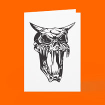 evil demon skull cards