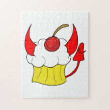 Evil Devil Vanilla Cupcake Puzzles