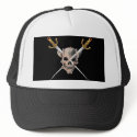 Evil Devilish Skull Crossed Swords Baseball Hat