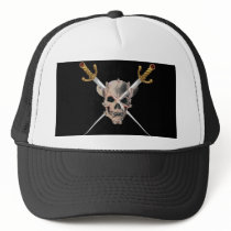 Evil Devilish Skull Crossed Swords Baseball Hat by MistaSCARY Evil Devilish Skull Crossed Swords Baseball Hat