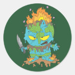 EVIL EARTH MONSTER STICKER
