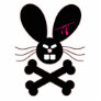 Evil Emo Bunny Crossbones Photo Sculptures