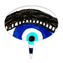 Evil eye cake picks