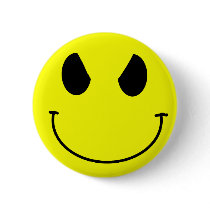 Evil Face Smiley Button