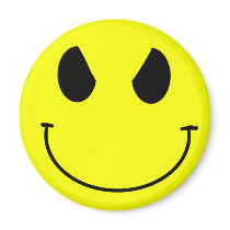 Evil face Smiley Magnet magnets