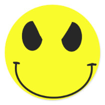 Evil face Smiley Sticker