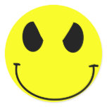 Evil face Smiley Sticker by Rajee1 Evil face Smiley Sticker