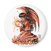 Evil Fairy doing Magic by Al Rio magnets by AlRioArt Evil Fairy doing Magic by Al Rio magnets