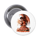 Evil Fairy doing Magic by Al Rio Pinback Button