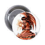 Evil Fairy doing Magic by Al Rio Pinback Buttons