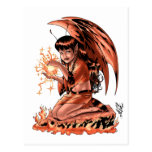 Evil Fairy doing Magic by Al Rio Postcard