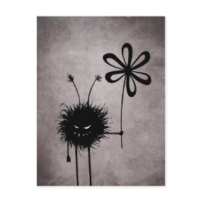 Evil Flower Bug postcard zazzle_postcard