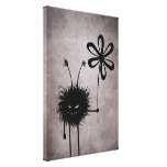 Evil Flower Bug Vintage Canvas Print