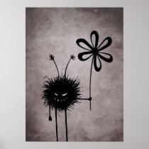Evil Flower Bug Vintage Poster