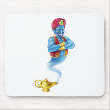 Evil genie and magic oil lamp mousepad