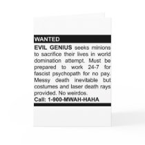 Evil Genius Ad cards by SuperBug Evil Genius Ad cards