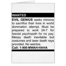 Evil Genius Ad Cards