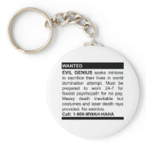 Evil Genius Ad Key Chains