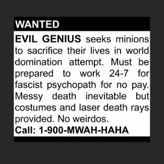 Evil Genius Ad shirt