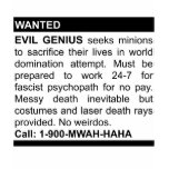 Evil Genius Ad t-shirts