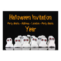 Evil Ghost Halloween Invitation invitations